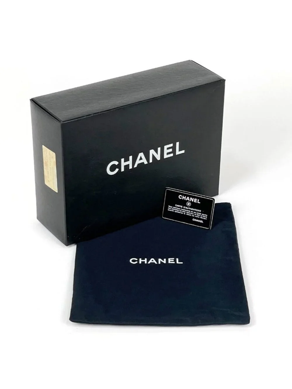 Chanel Stitch Chain Shoulder Bag CC Logo Blanc Leather Black